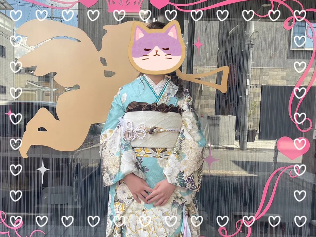 振袖 レンタル 奈良 後撮り撮影会 かわいい ブルー おしゃれ 流行り