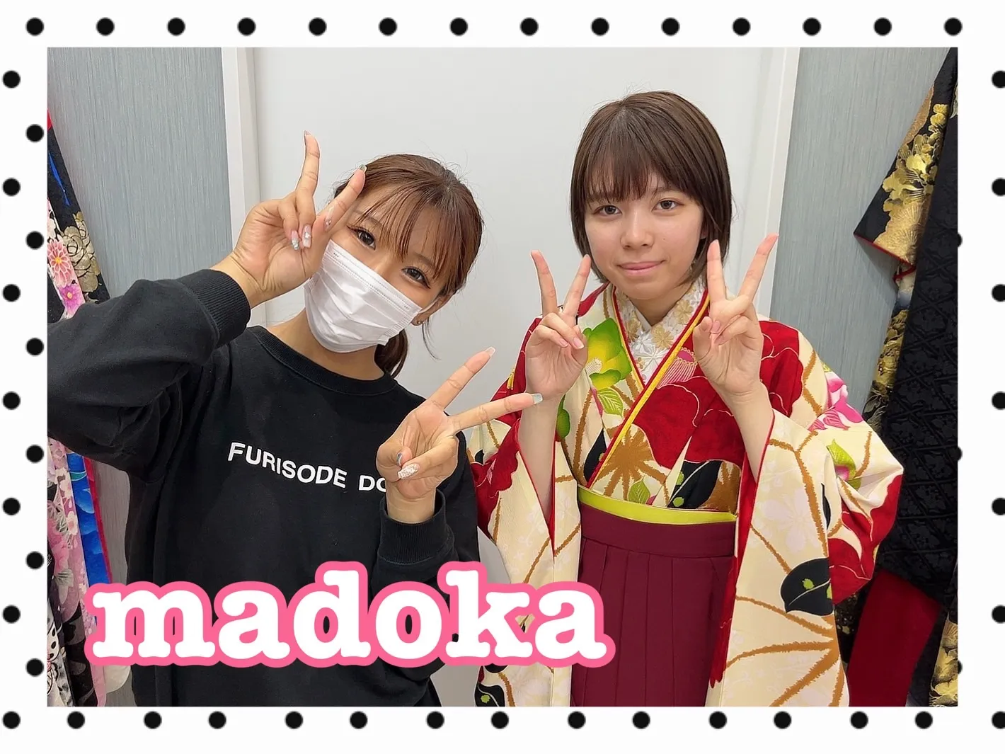 2日♡2024年成人のレトロなおしゃれ袴とキラキラヘップバーンのピンクが可愛いお振袖姫ちゃん&2024年卒業を迎えられる大人可愛い紺色の古典柄の卒業式袴姫ちゃん♡