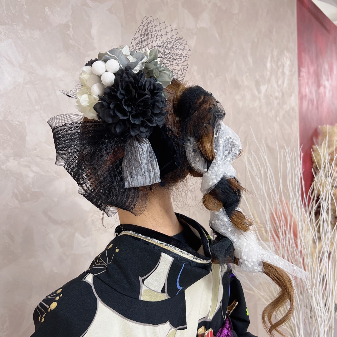 成人式　振袖　前撮り　卒業式　袴　髪飾り　ヘアアレンジ　ヘアメイク
