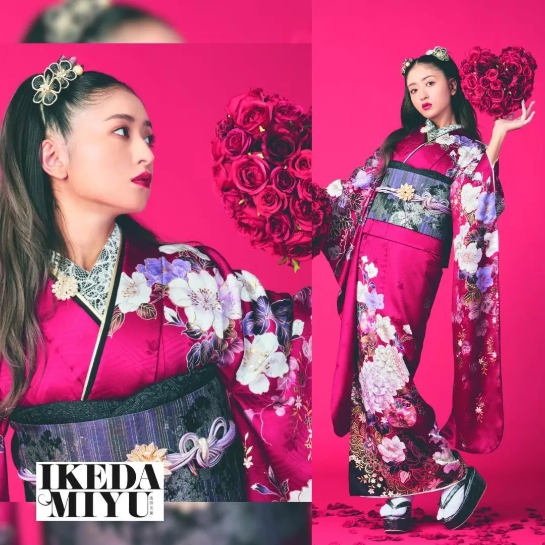振袖 レンタル 池田美優 みちょぱ 新作 イマドキ かわいい オシャレ 被らない 個性的 くすみカラー 渋い シンプル