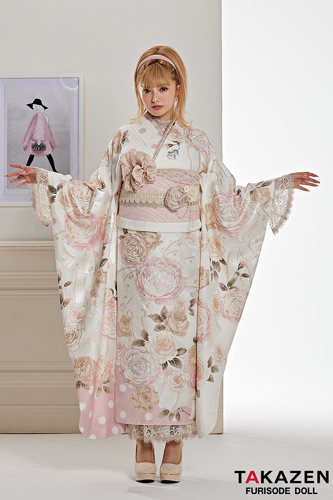 成人式 レンタル 振袖 可愛い 今どき 淡い色 ピンク 薄ピンク レースインナー シャネルカラー