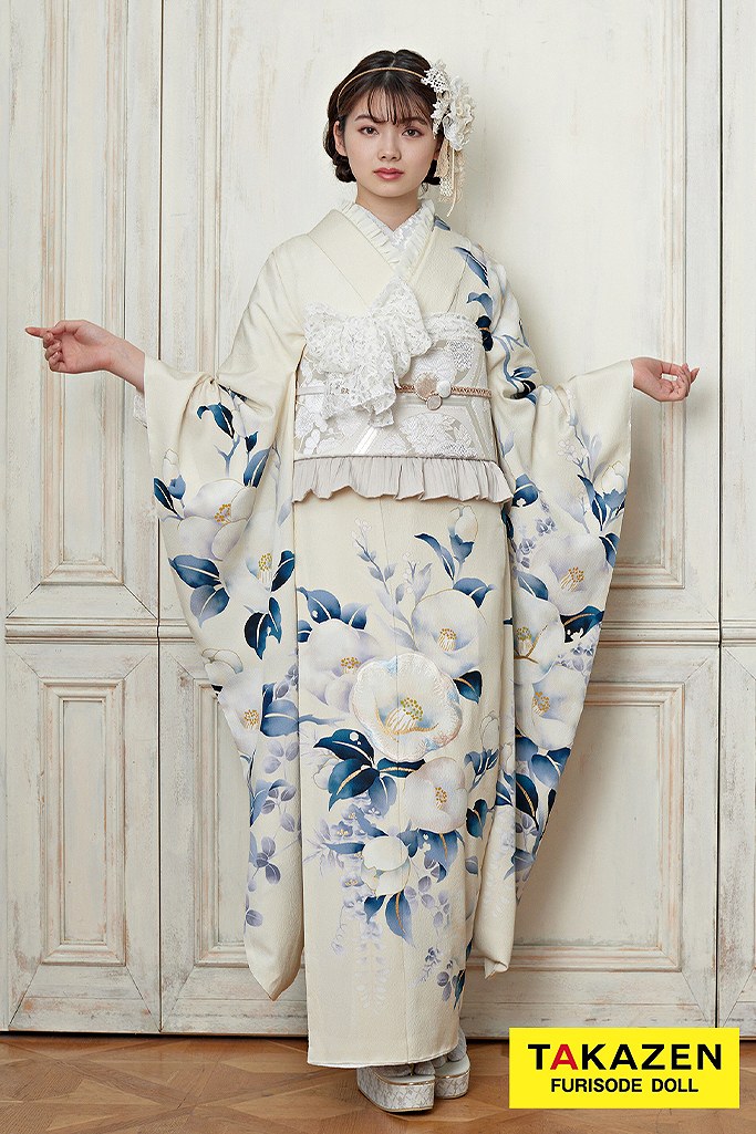 成人式 レンタル 振袖 可愛い 今どき 淡い色 くすみブルー オシャレ
