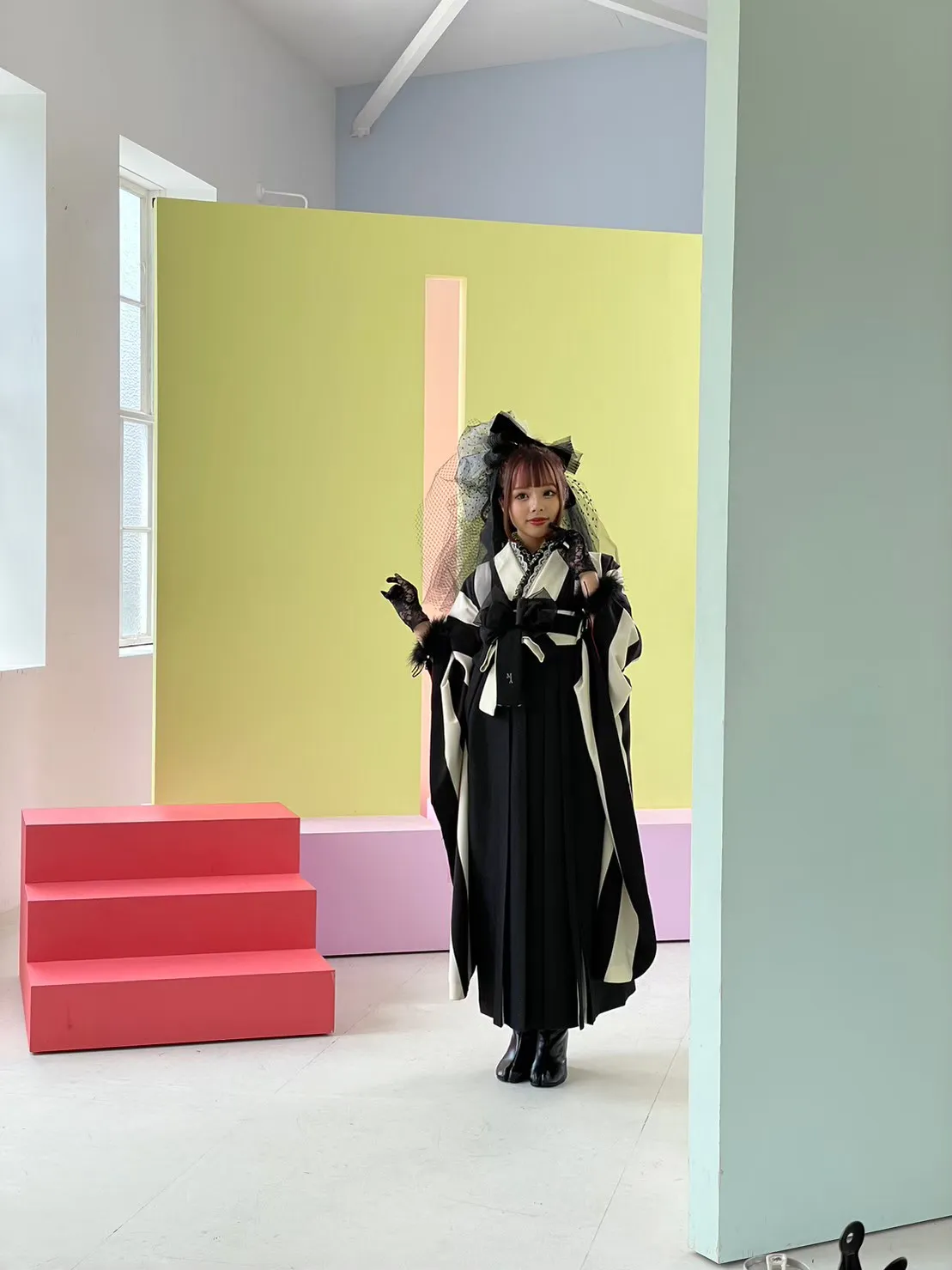 振袖 キュート かわいい レトロ クリーム 個性的 あいさ