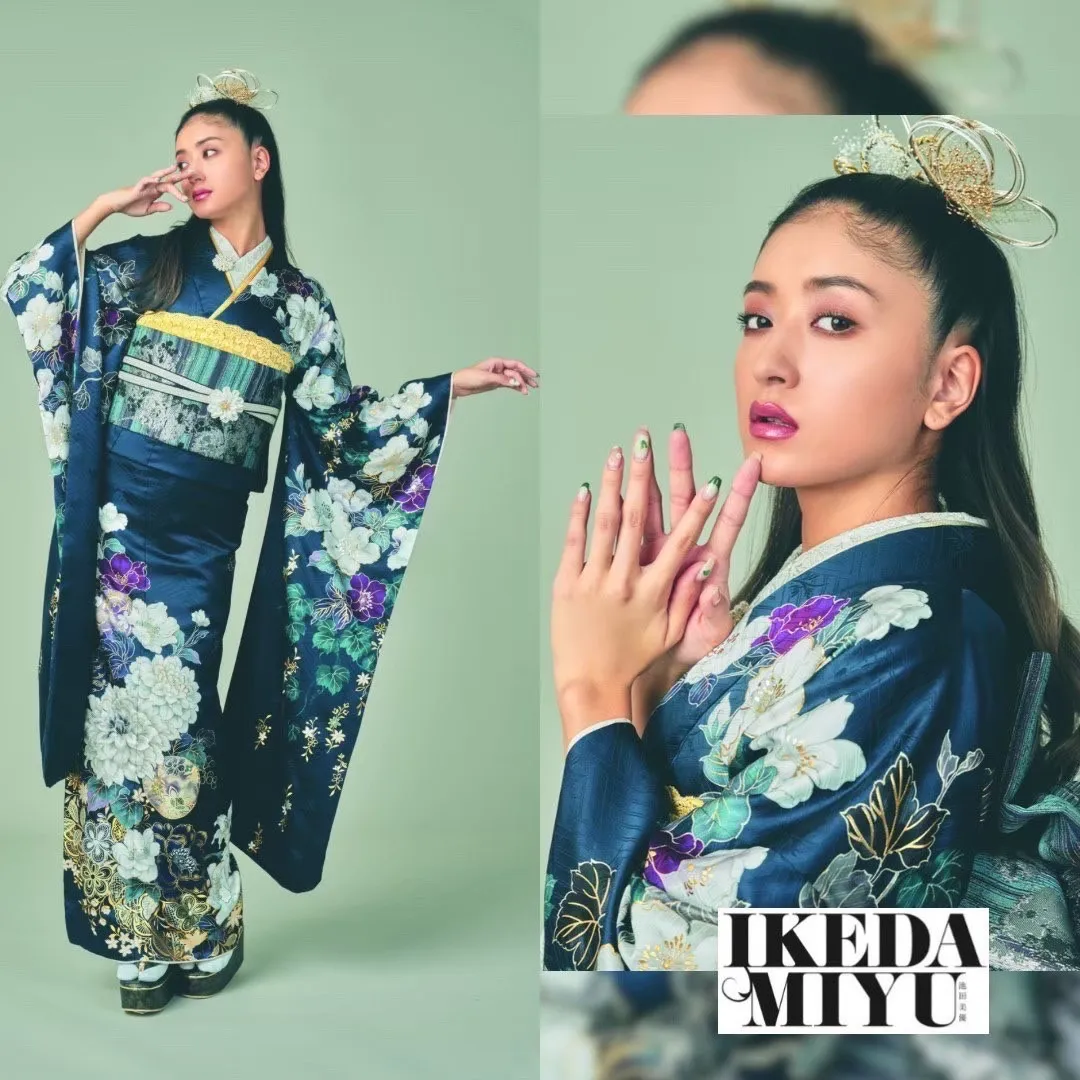 振袖 レンタル 池田美優 みちょぱ 新作 イマドキ かわいい オシャレ 被らない 個性的 くすみカラー 渋い シンプル