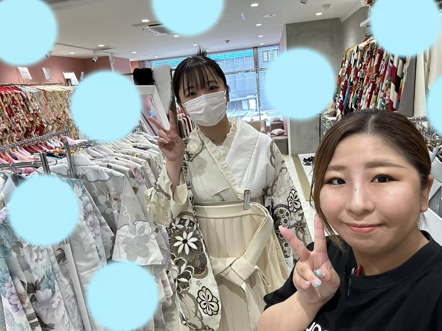 【TAKAZEN姫路店】♡７日　くすみカラーがイマドキで可愛い！くすみ×古典柄の卒業式袴の可愛い姫ちゃん♡