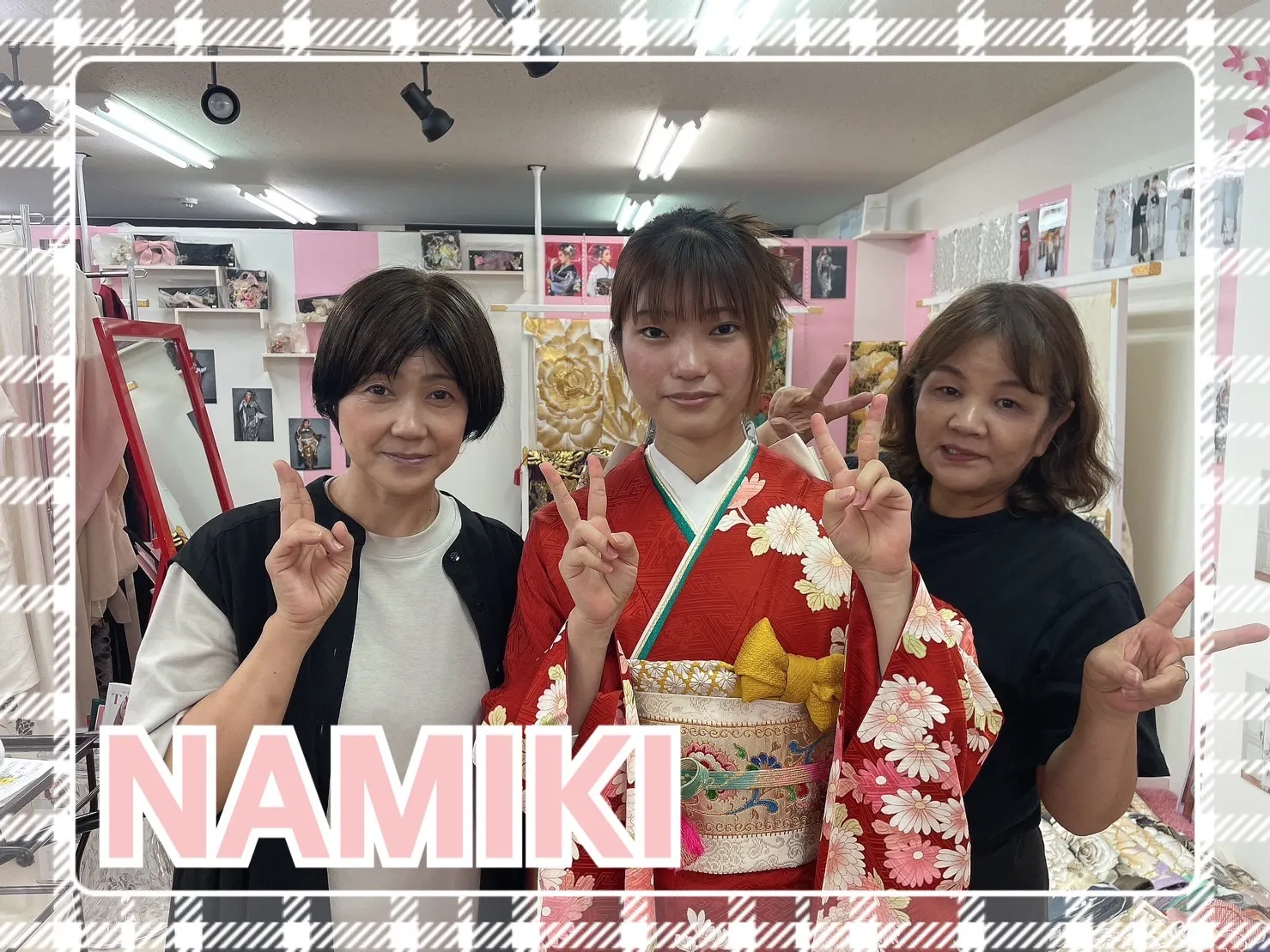 ママ振袖 奈良 前撮り撮影会 かわいい 赤 古典 上品