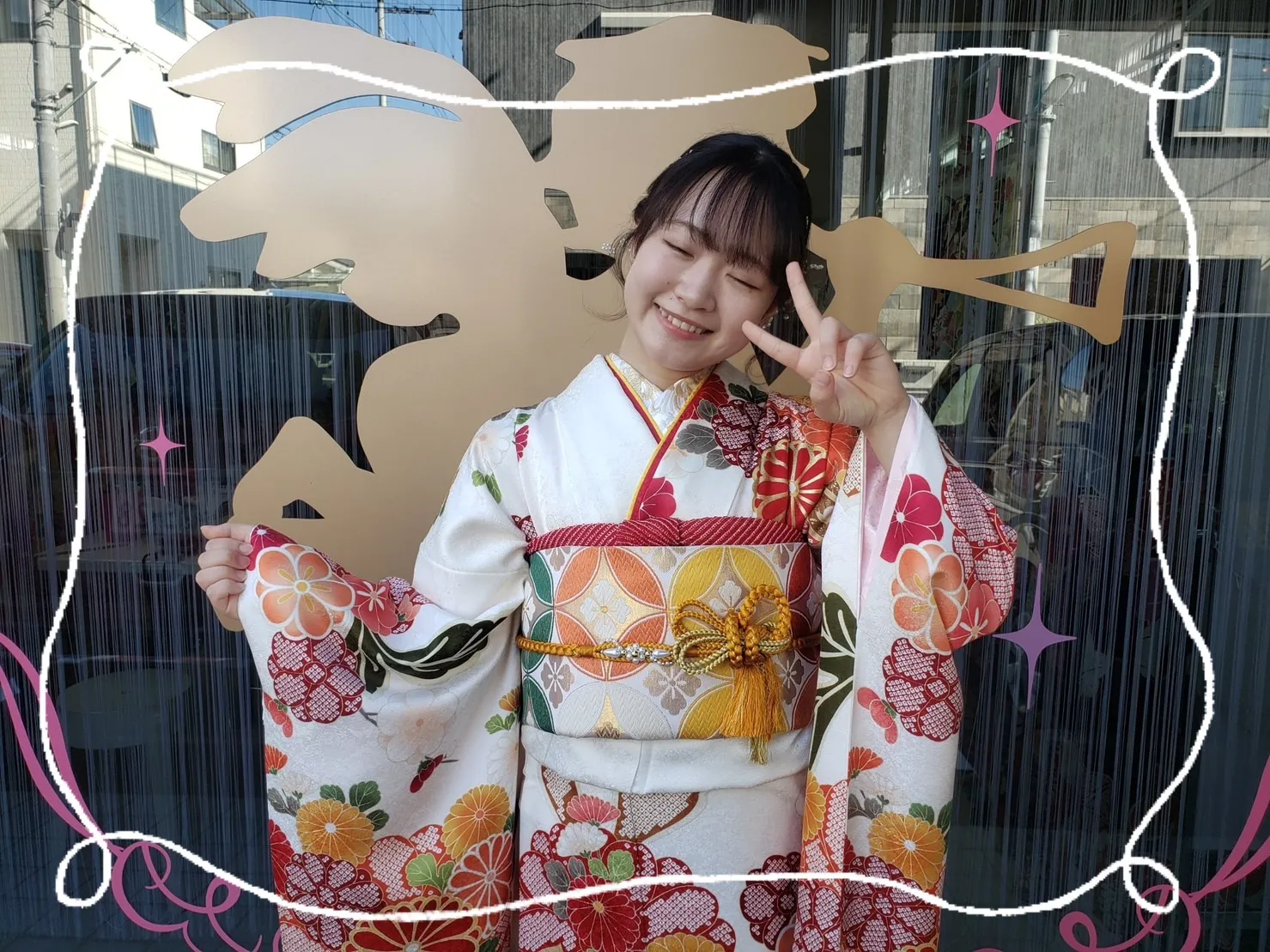 振袖レンタル奈良 カッコイイ おしゃれ 古典 カラフル