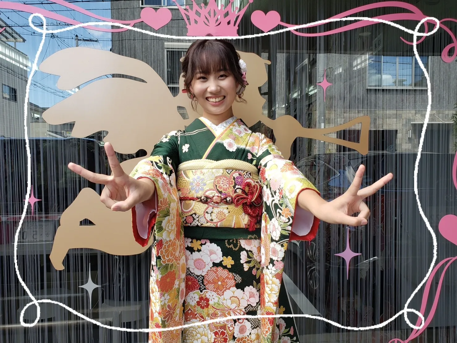 振袖レンタル奈良 おしゃれ 古典 清楚 緑色