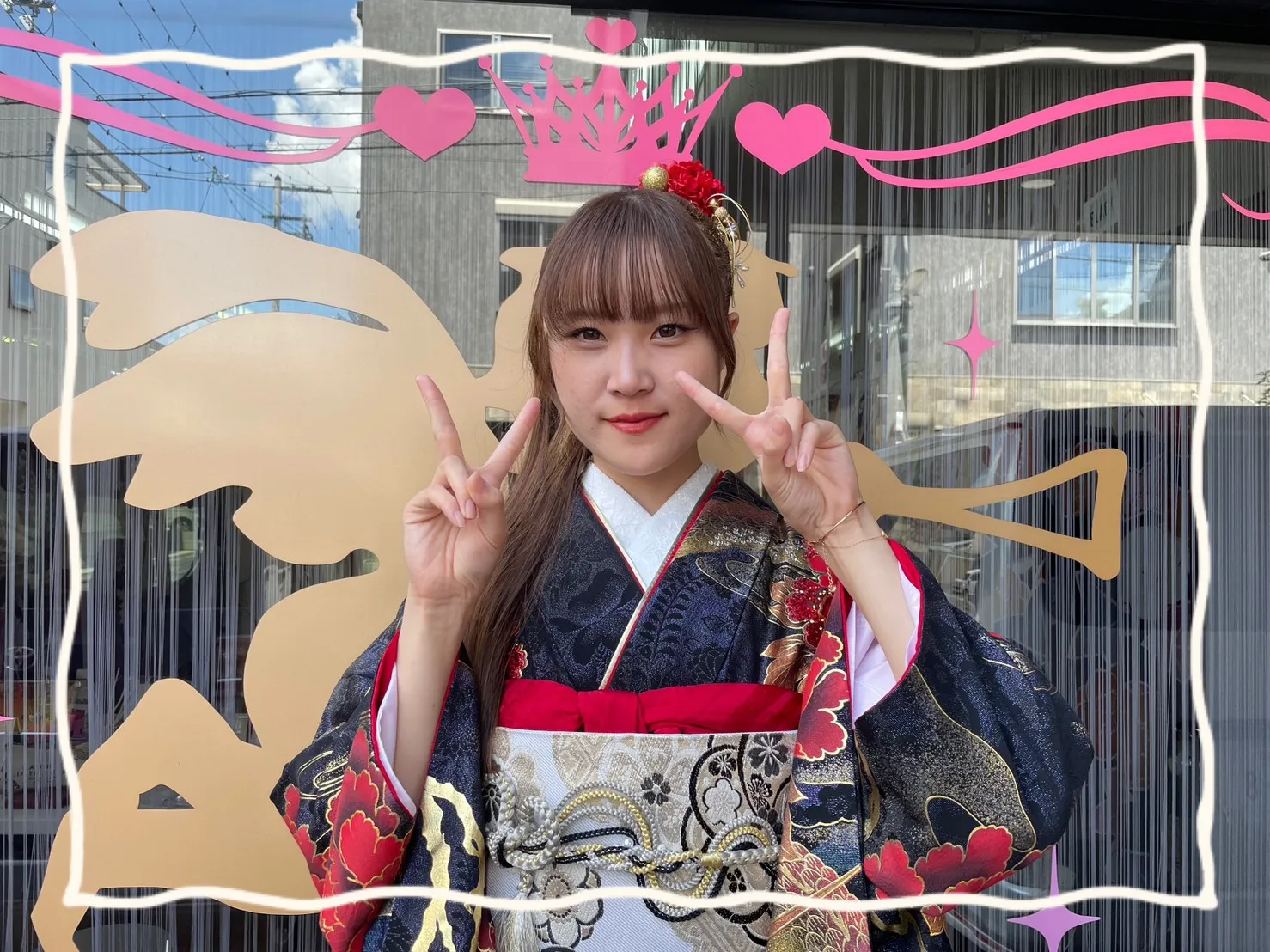 振袖 レンタル 奈良 前撮り撮影会 かわいい 赤 ジャパンモード 龍柄
