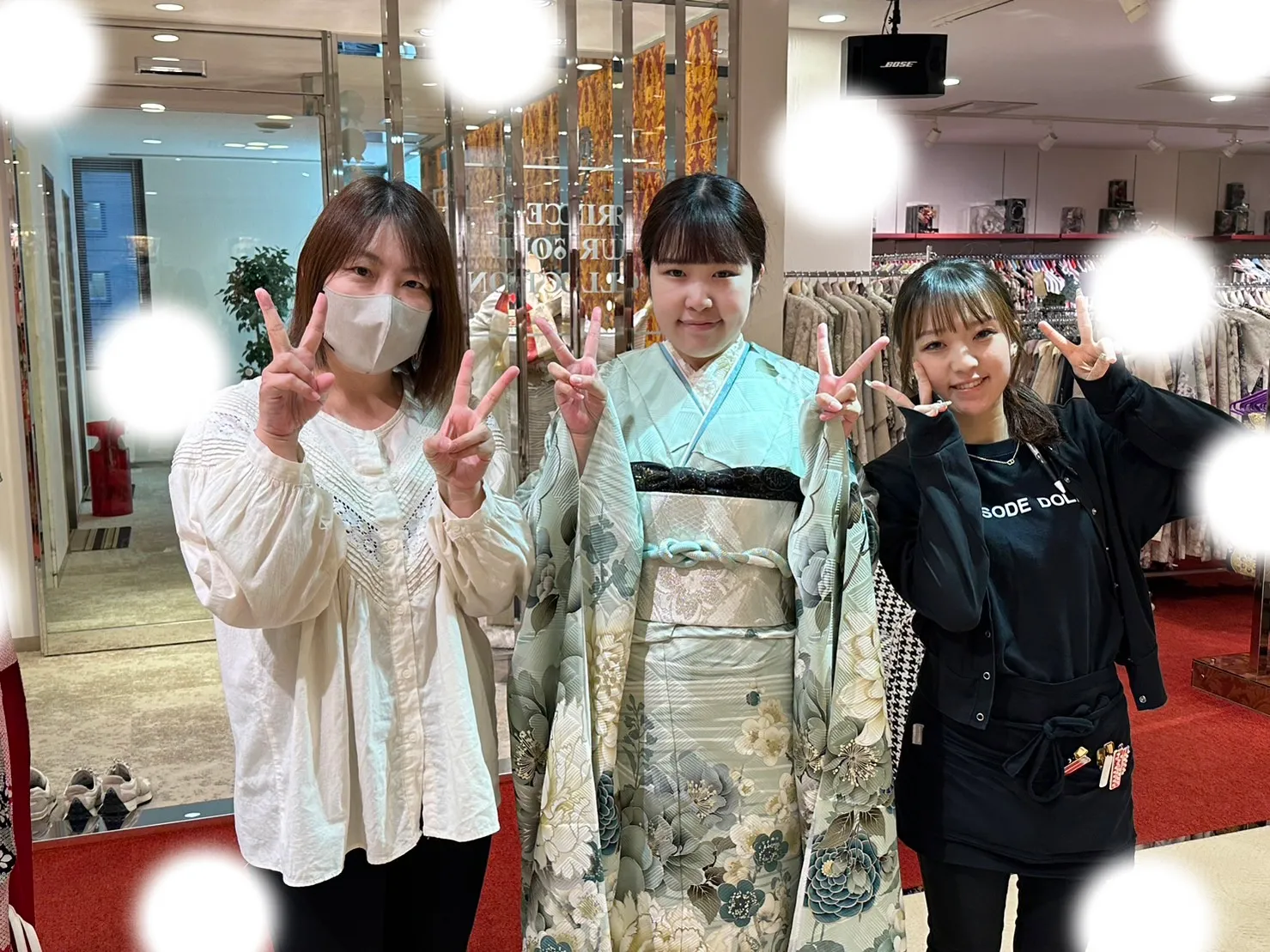 成人式 前撮り 梅田 袴 くすみカラー かわいい イマドキ 淡色 古典 タカゼン 撮影