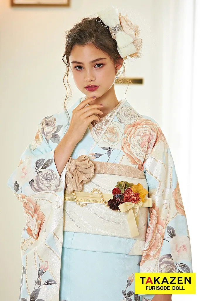 成人式 レンタル 振袖 可愛い 今どき 淡い色 ヘップバーン
