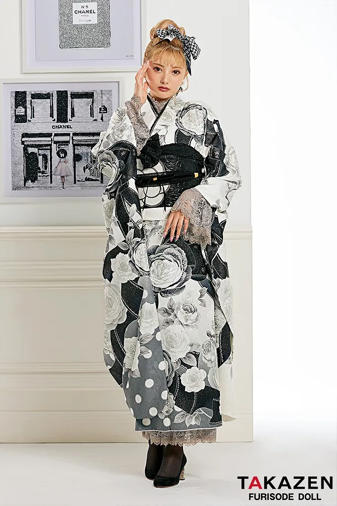 成人式 レンタル 振袖 可愛い 今どき 淡い色 ヘップバーン シャネルカラー キラキラ リボン