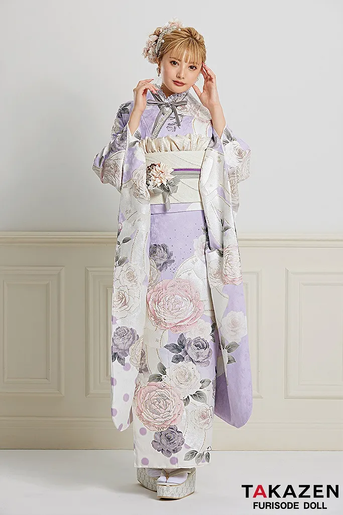 成人式 レンタル 振袖 可愛い 今どき 淡い色 ヘップバーン シャネルカラー キラキラ リボン
