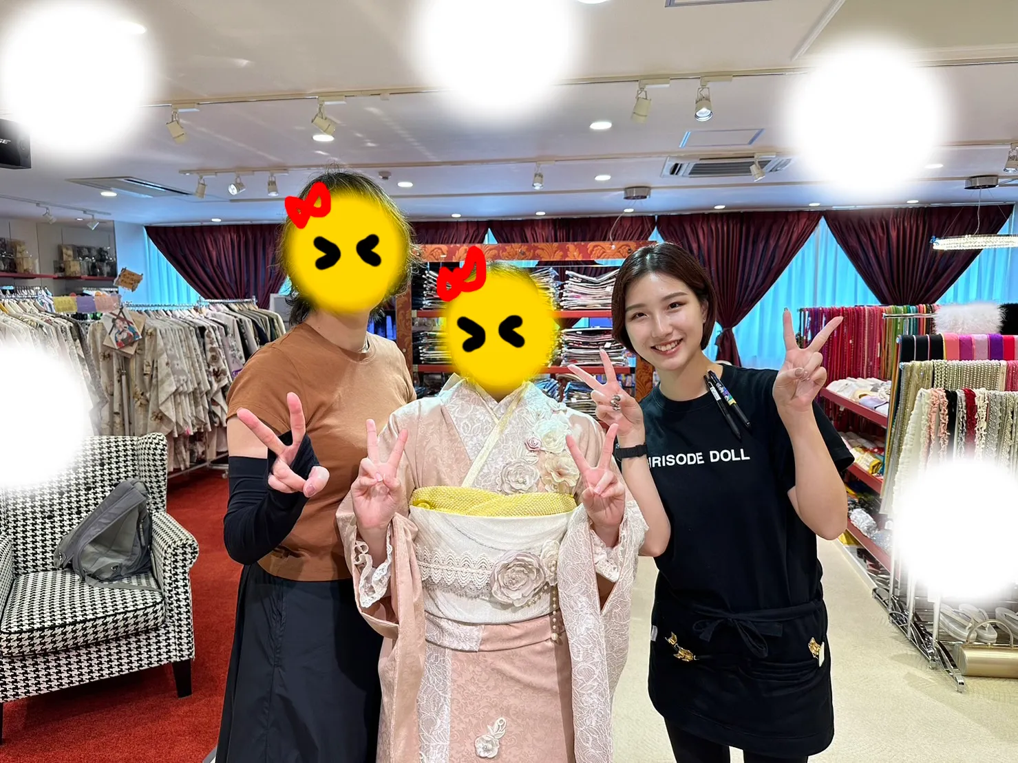 成人式 前撮り 梅田 袴 くすみカラー かわいい イマドキ 淡色 古典 タカゼン 撮影 レース 立体花