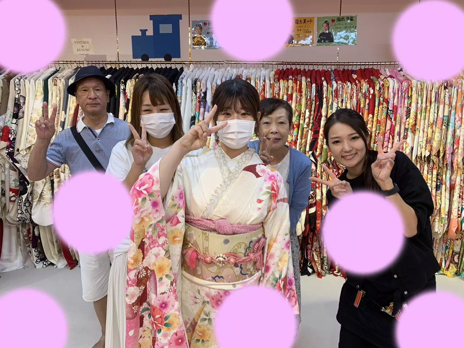 TAKAZEN 成人式 レンタル 白 ピンク カワイイ 正統派古典