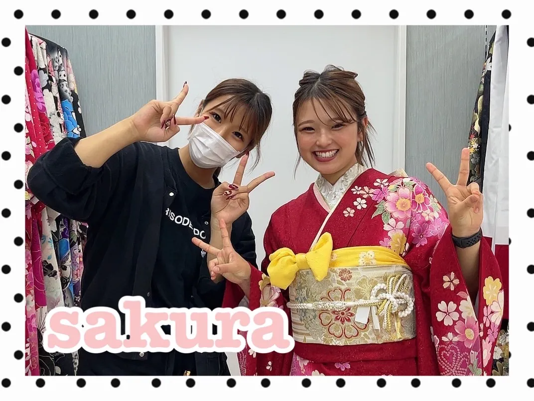 【TAKAZEN橿原店】30日♡大人可愛い2回目レンタル振袖姫ちゃん&2024年成人の赤がとっても綺麗な正統派古典のお振袖姫ちゃん♡