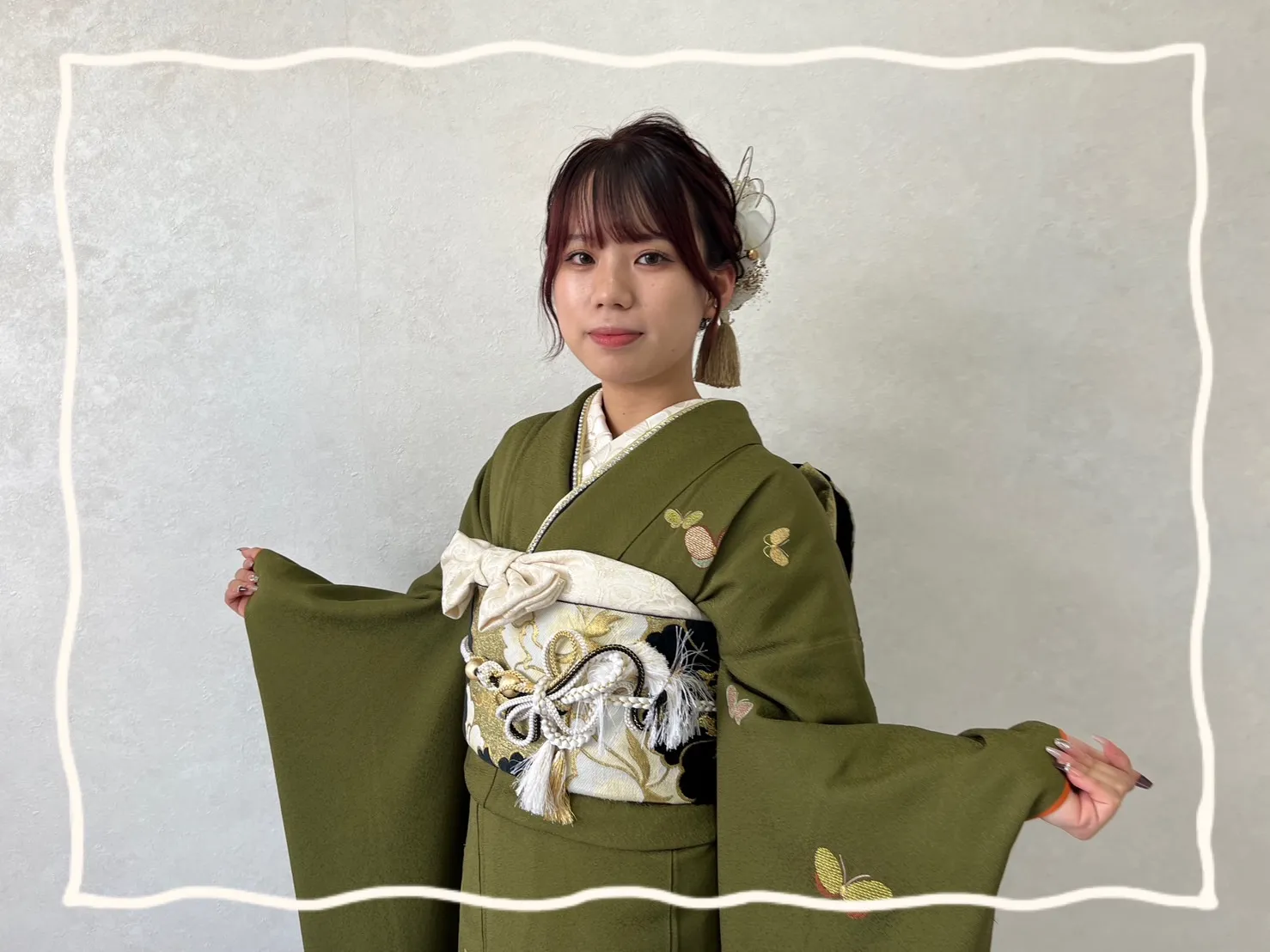 振袖レンタル 奈良 橿原 ママ振袖 コーディネート 渋い おしゃれ