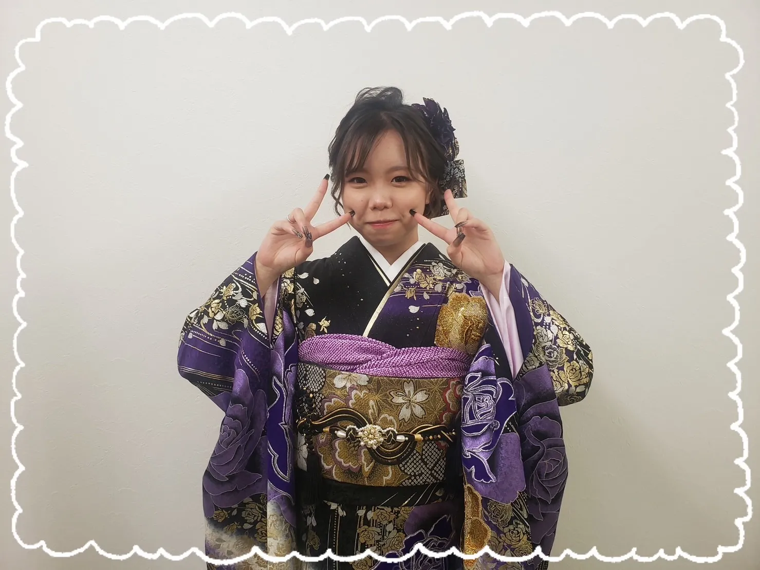 振袖 レンタル 奈良 前撮り撮影会 かわいい 紫色 モードスタイル
