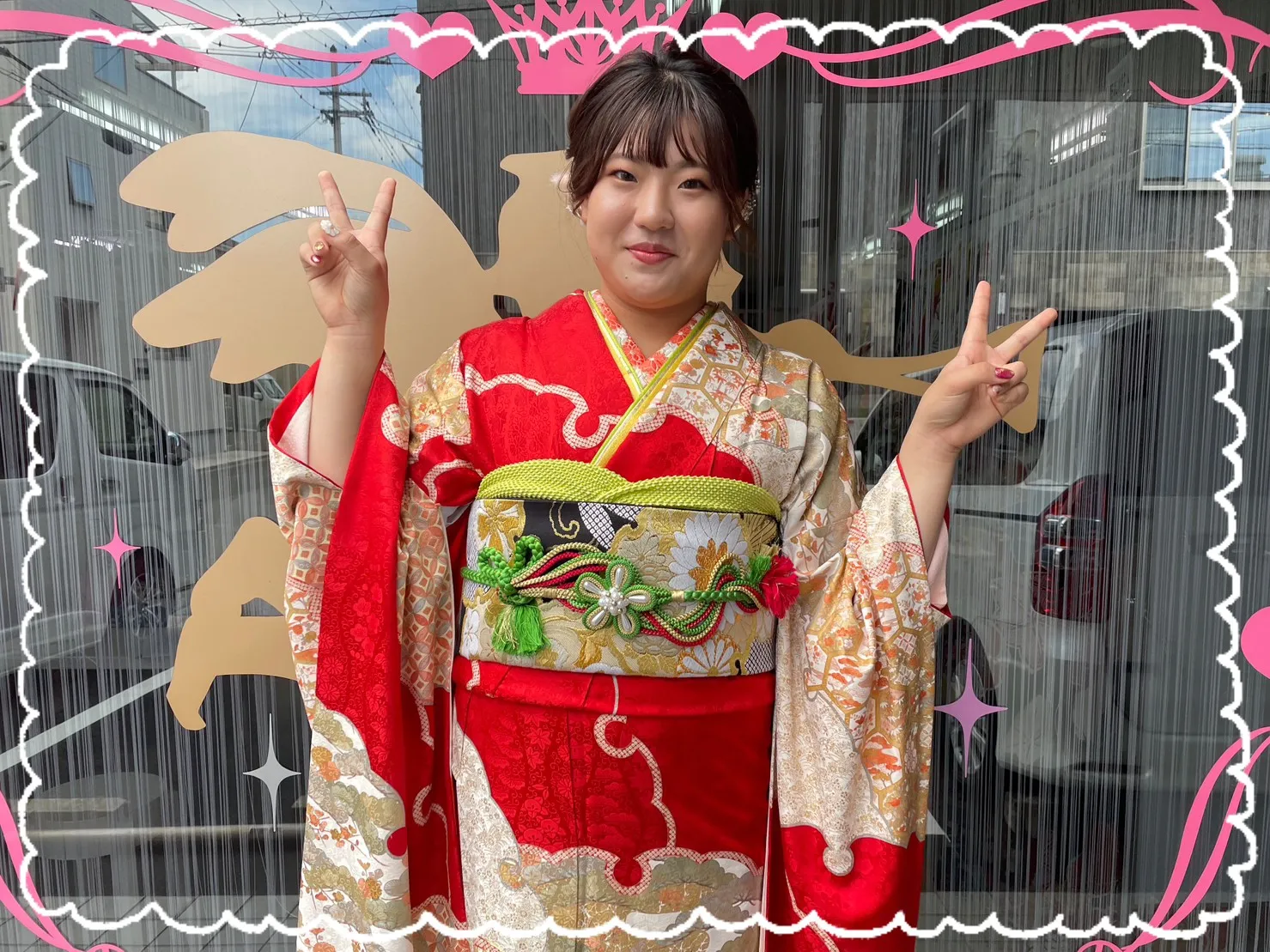 振袖 レンタル 奈良 前撮り撮影会 かわいい 赤 古典