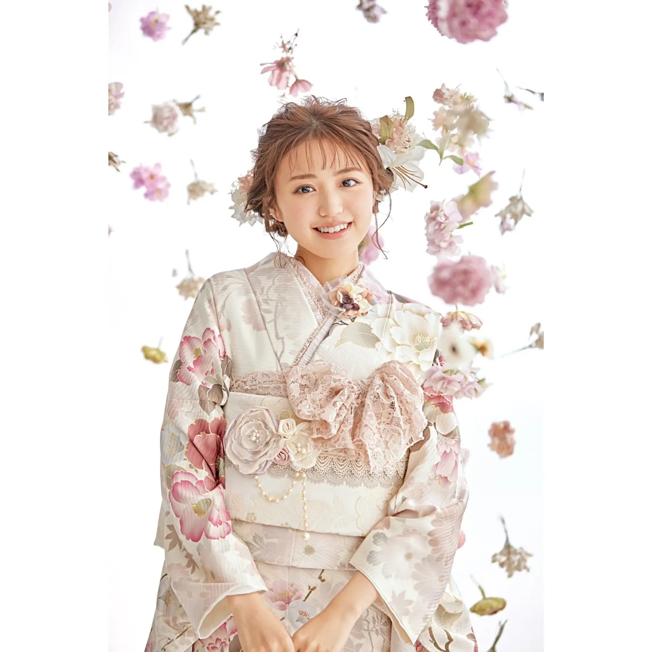 成人式 振袖 梅田 ピンク