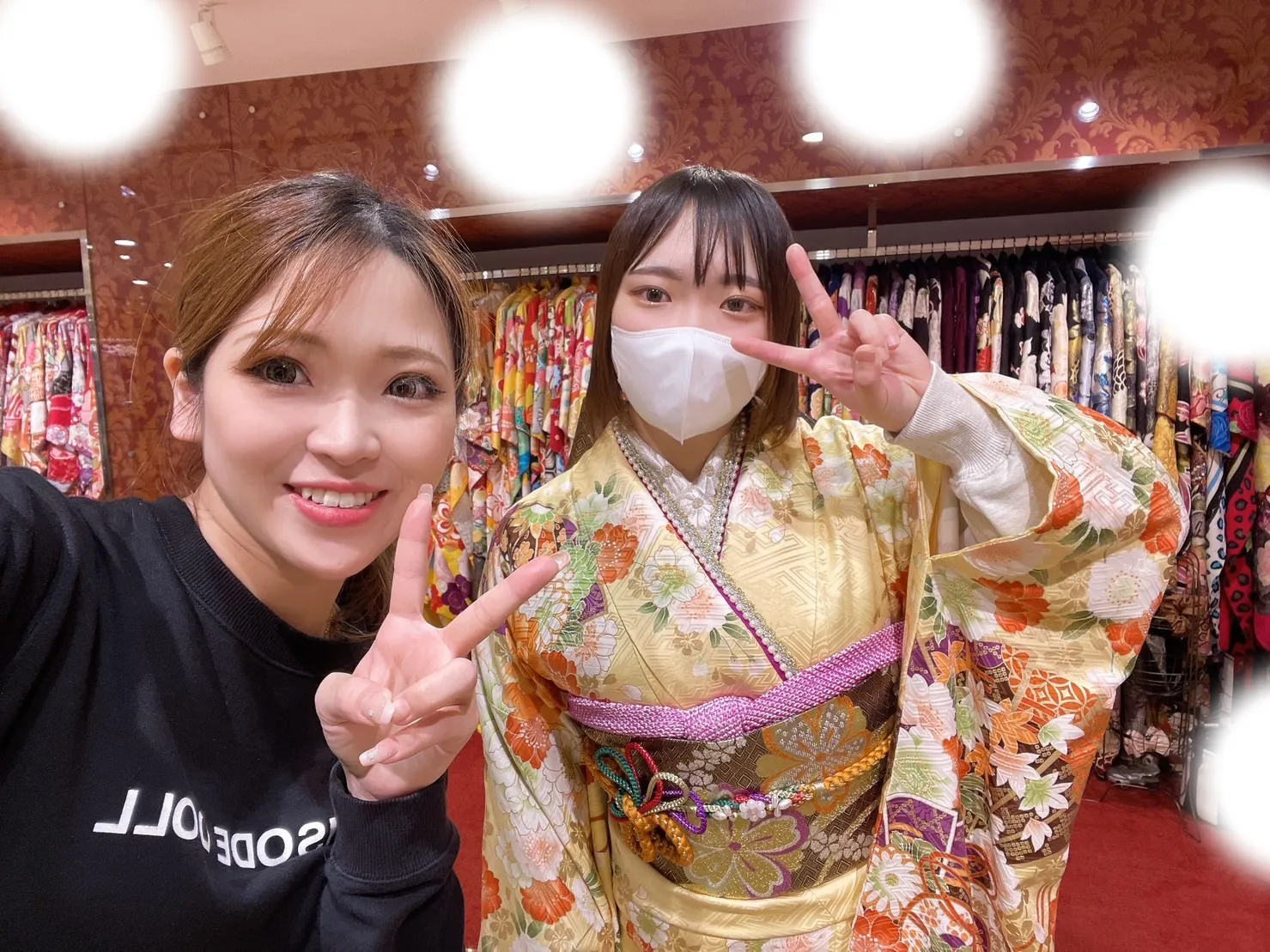 成人式　前撮り　梅田　袴　くすみカラー　かわいい　イマドキ　淡色　古典　タカゼン　撮影