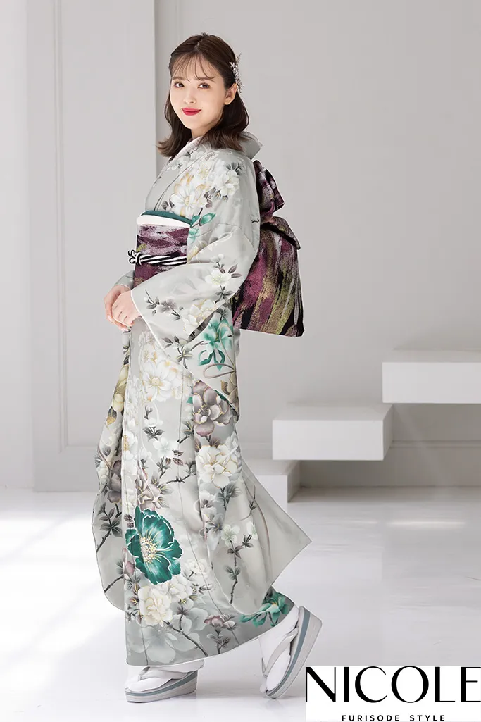 振袖レンタル 藤田ニコル にこるん ニュアンスカラー