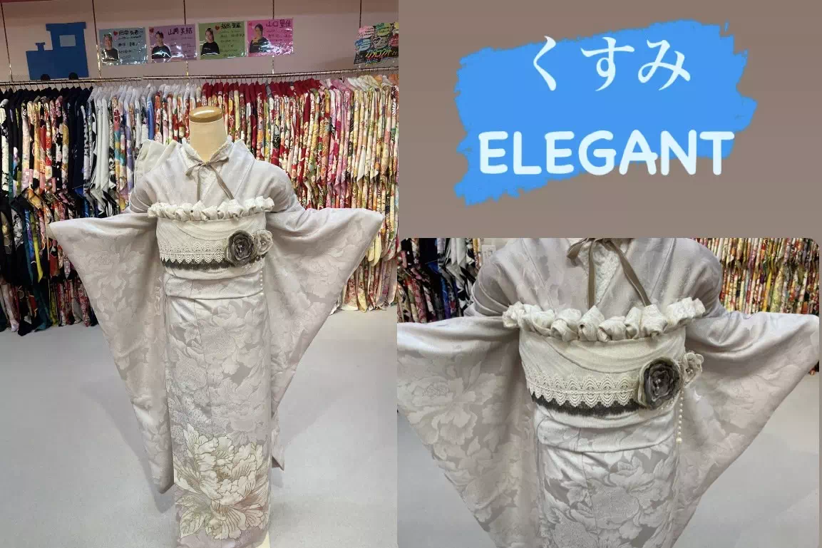 TAKAZEN神戸店　振袖　くすみ　くすみ古典　かわいい　神戸　三宮　成人式