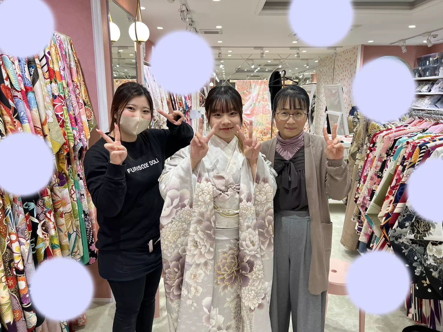 【TAKAZEN姫路店】♡21日 キラキラが可愛い!大人気のくすみカラーのお振袖の姫路市2025年成人の可愛い姫ちゃんご紹介♡