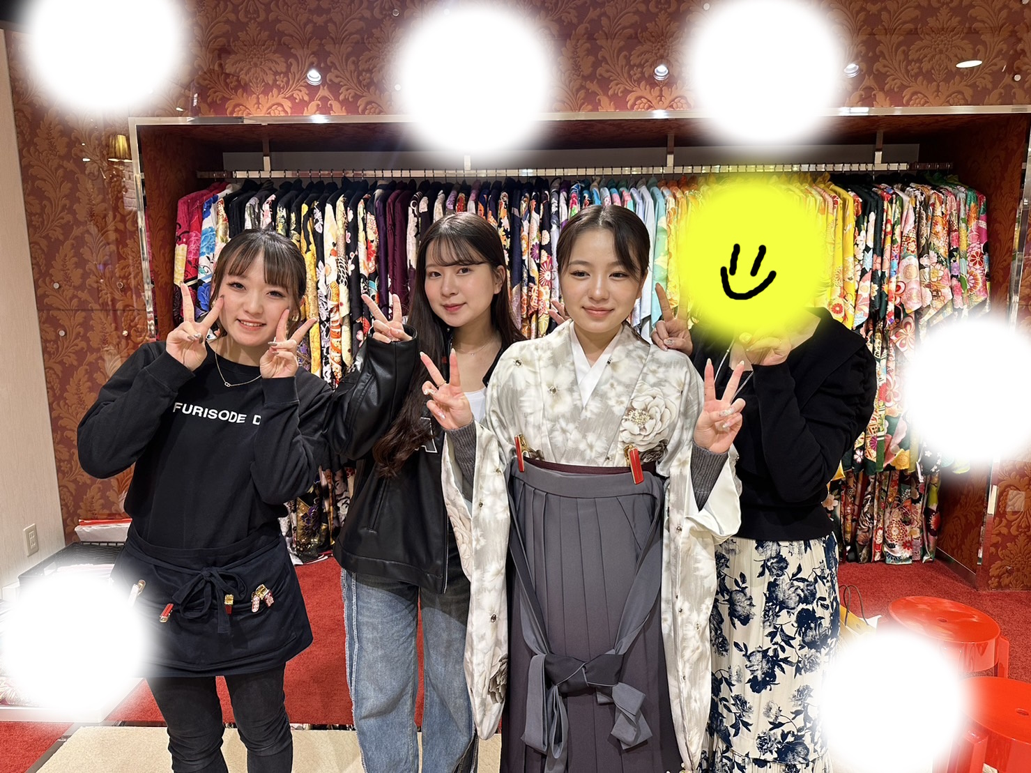 成人式 前撮り 梅田 袴 くすみカラー かわいい イマドキ 淡色 古典 タカゼン 撮影