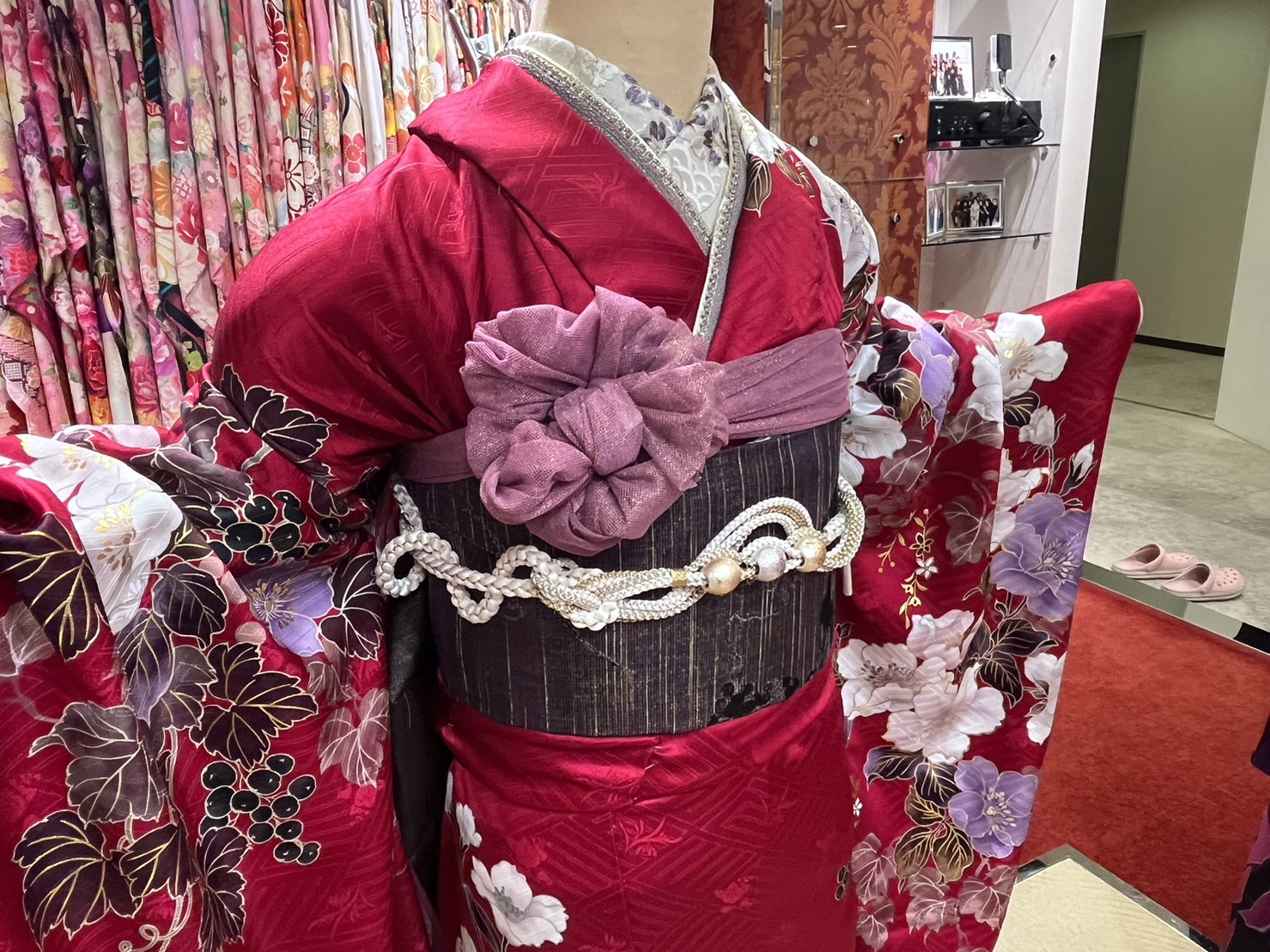 成人式 前撮り 梅田 袴 くすみカラー かわいい イマドキ 淡色 古典 タカゼン 撮影