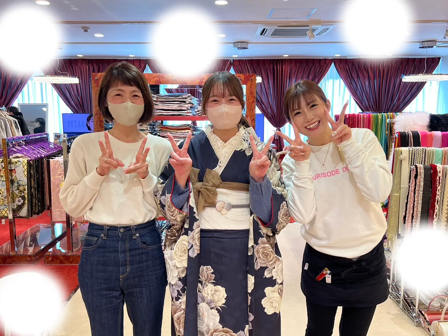 成人式 前撮り 梅田 袴 くすみカラー かわいい イマドキ 淡色 古典 タカゼン 撮影