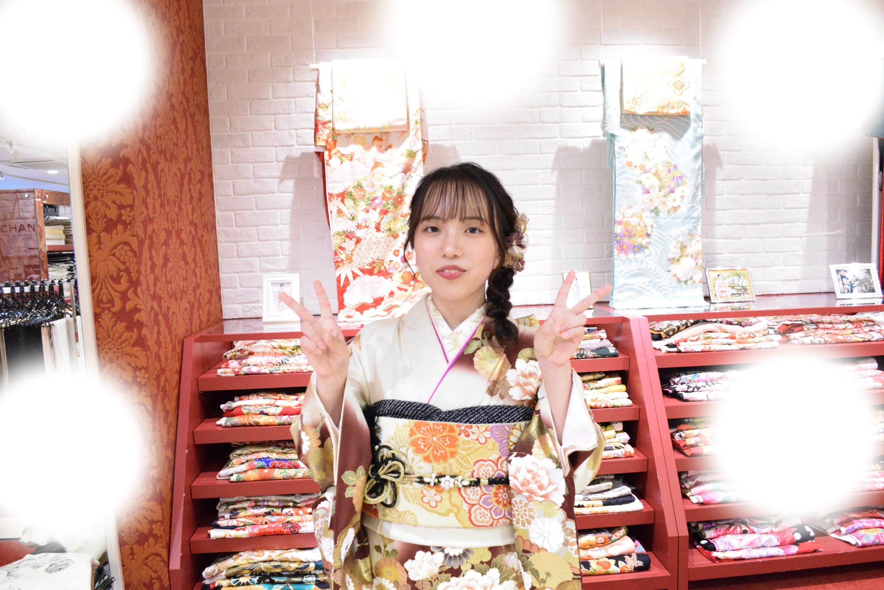 成人式　前撮り　梅田　袴　くすみカラー　かわいい　イマドキ　淡色　古典　タカゼン　撮影