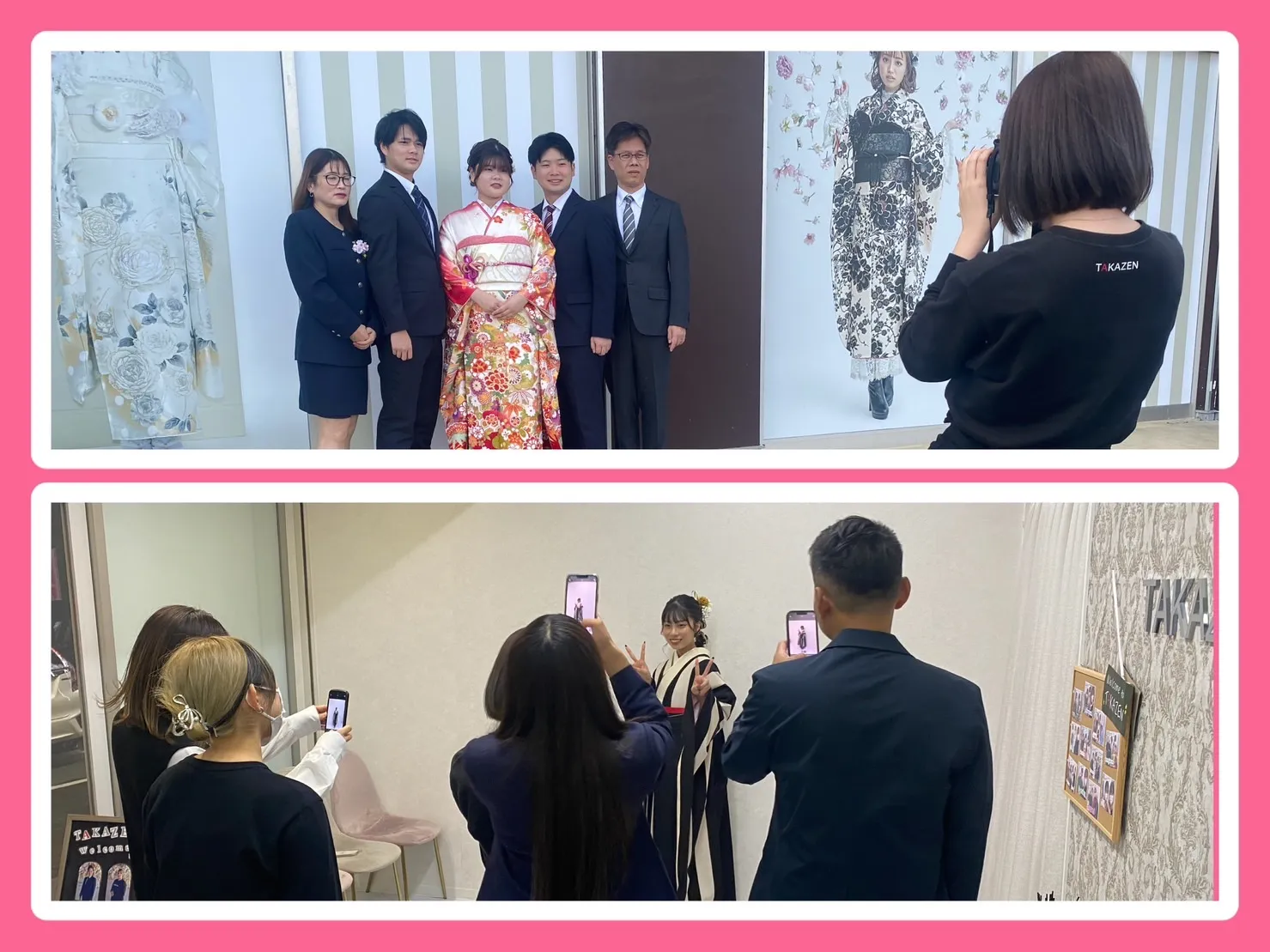 【TAKAZEN橿原店】22日♡TAKAZENの前撮りではお客様のスマホやカメラでオフショットの撮影もして頂けます♡