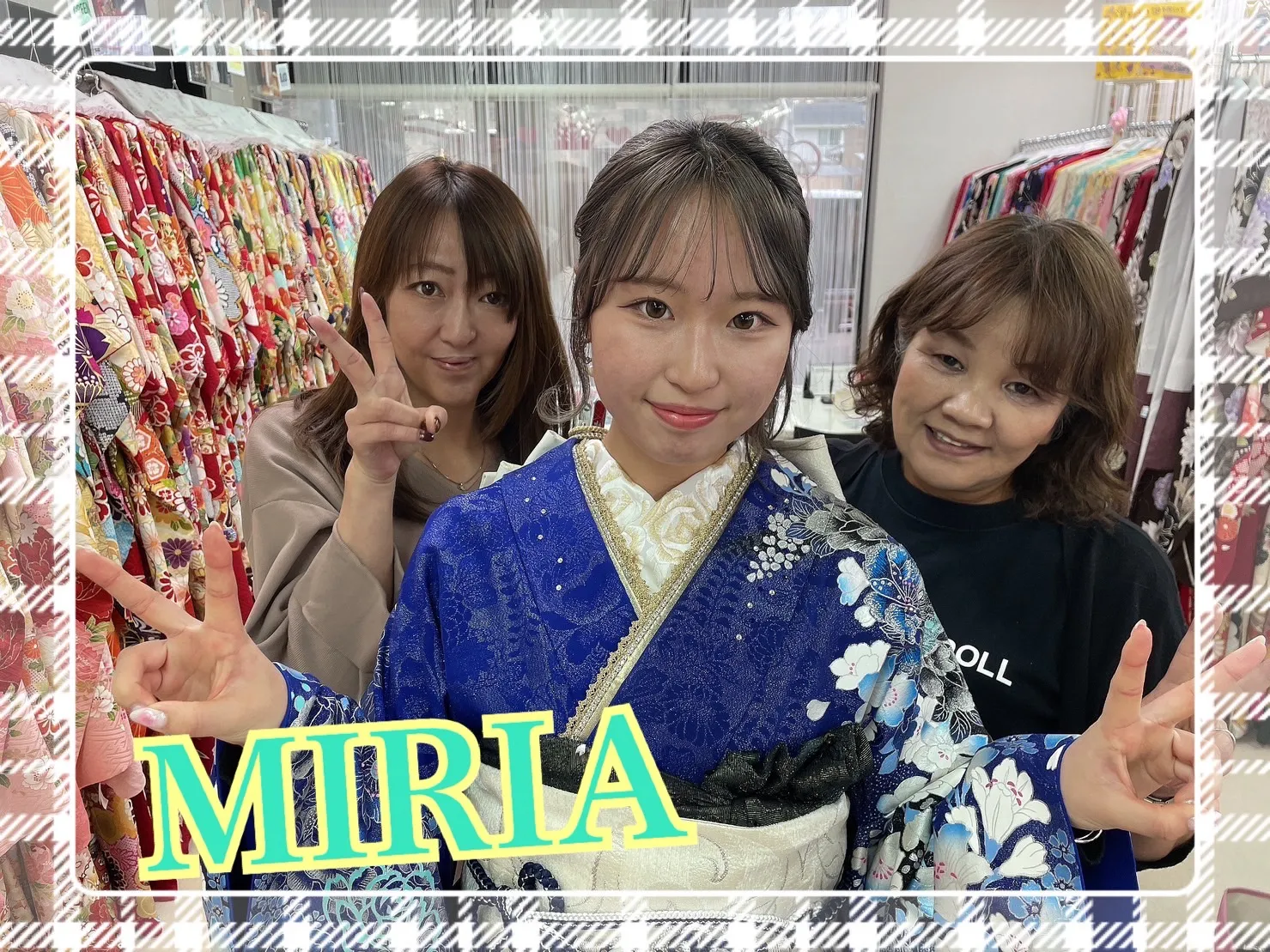 振袖 レンタル 奈良 前撮り撮影会 かっこいい おしゃれ 桂由美 ジャパンモード 青色