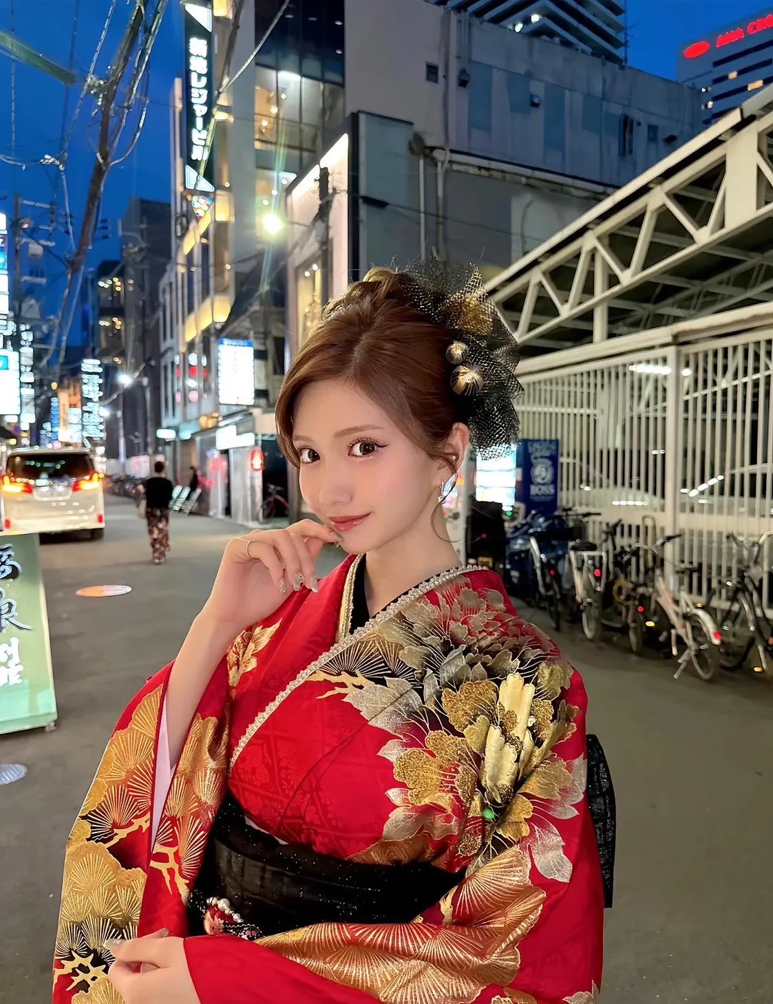 成人式 振袖レンタル 成人式振袖 レトロ 個性派 かっこいい 古典振袖キラキラ ひめかちゃん キャバ嬢振袖