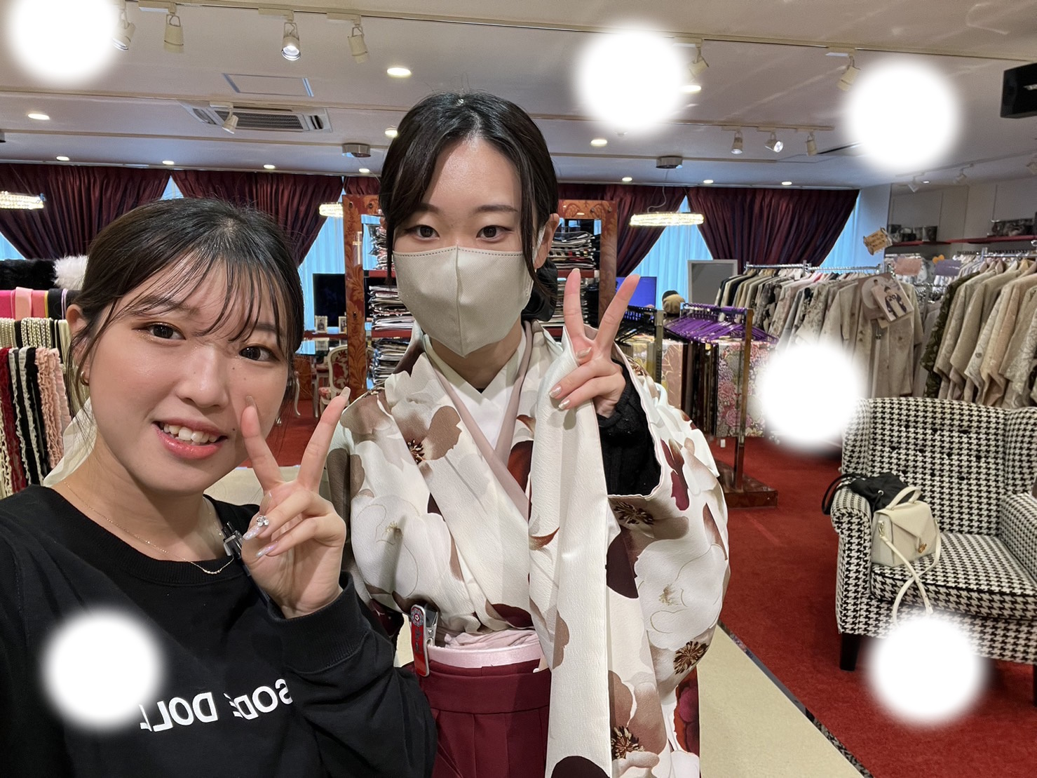 成人式 前撮り 梅田 袴 くすみカラー かわいい イマドキ 淡色 古典 タカゼン 撮影
