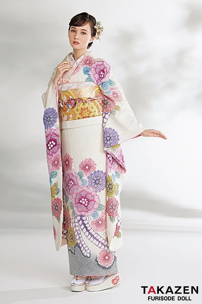 振袖 レンタル 奈良 正統派古典 清楚 上品 かわいい 白 ピンク