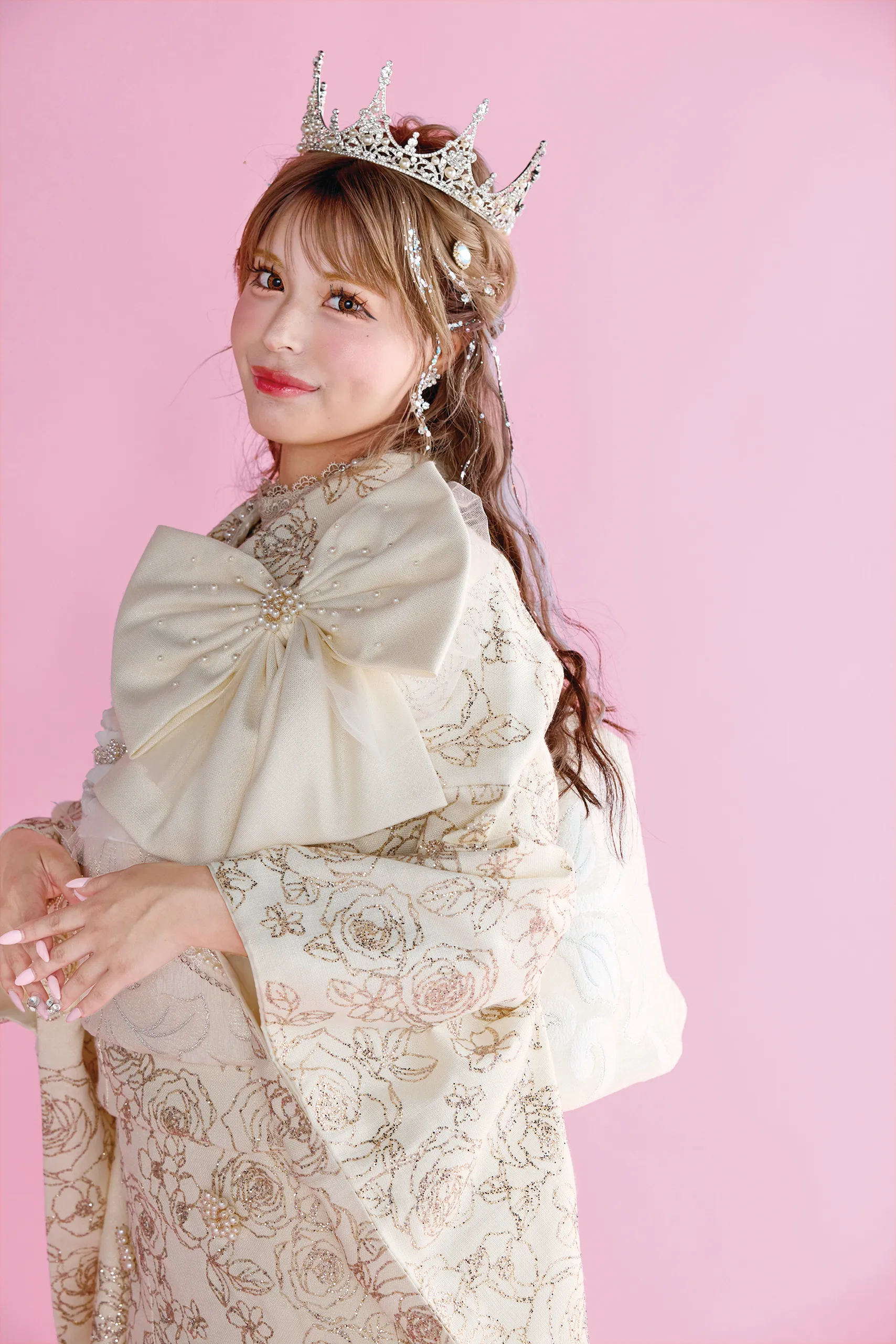 成人式振袖レンタル　シュシュ　キラキラ振袖かわいい