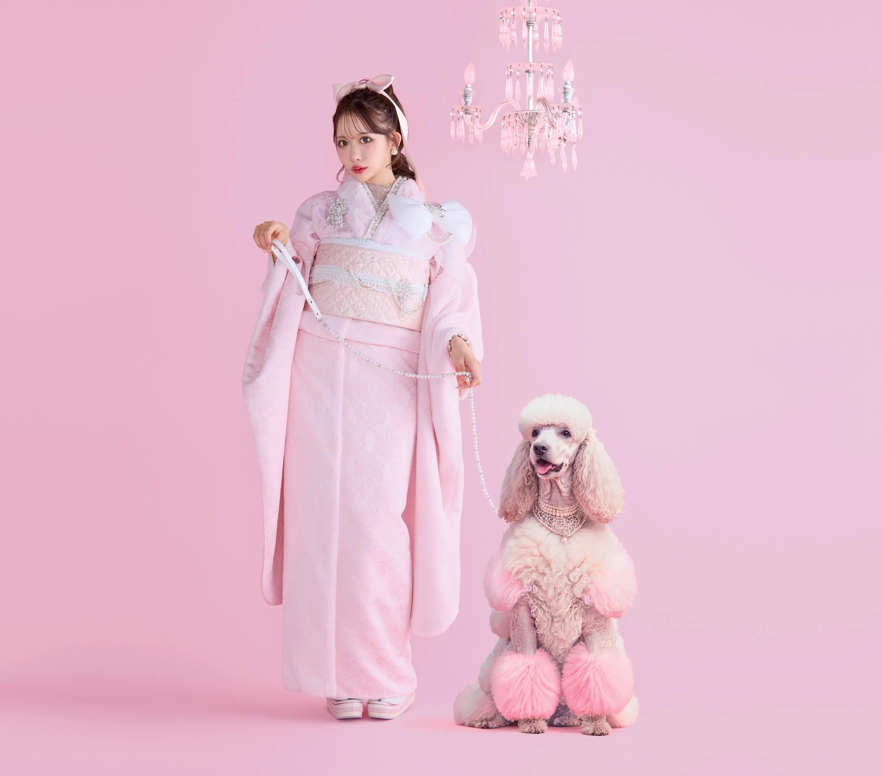 成人式振袖レンタル　シュシュ　ふわふわ振袖かわいい