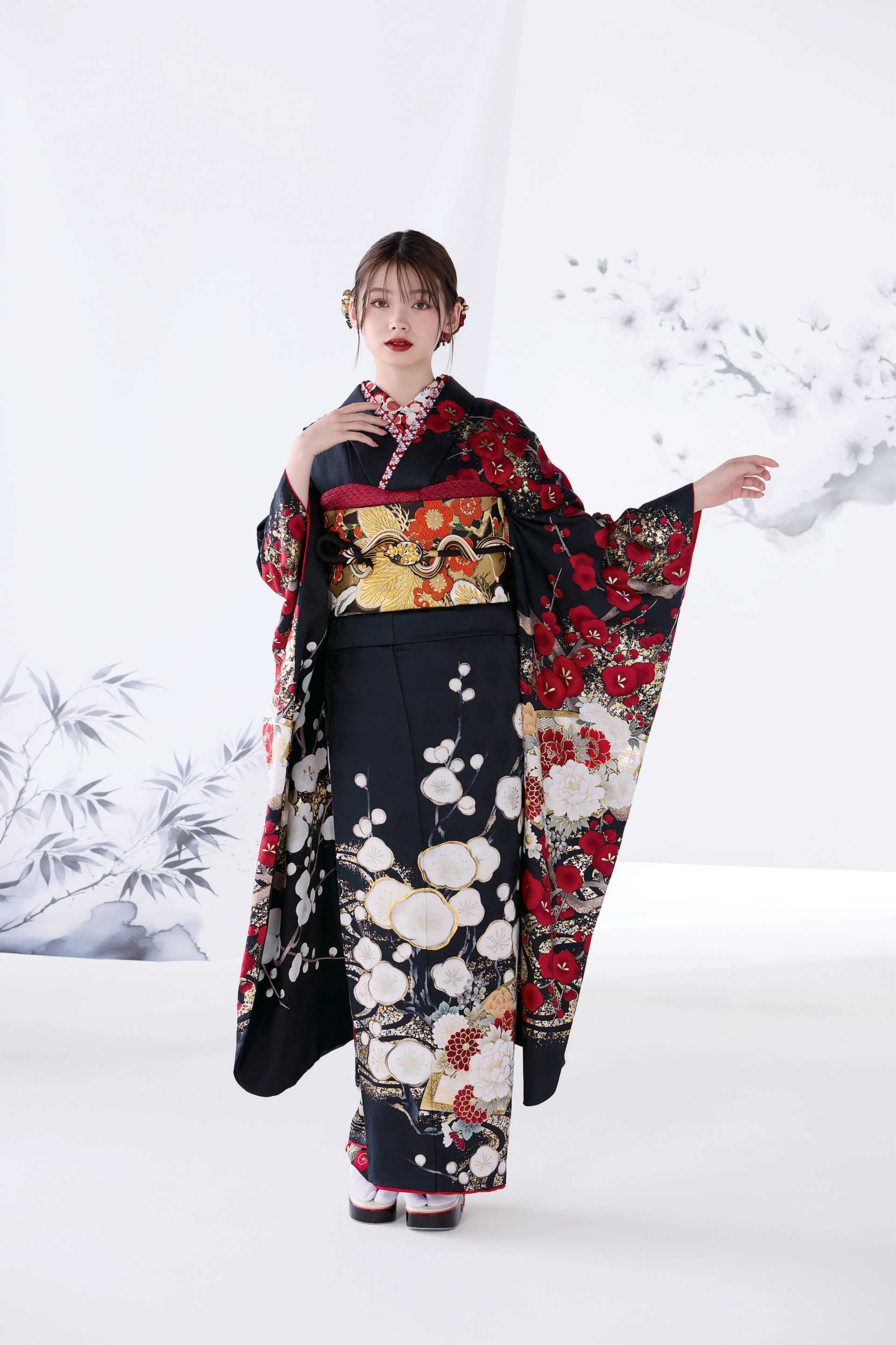 成人式　振袖　LOOKBOOK 　粋古典　　粋　かっこいい　渋い　オシャレ　シック　