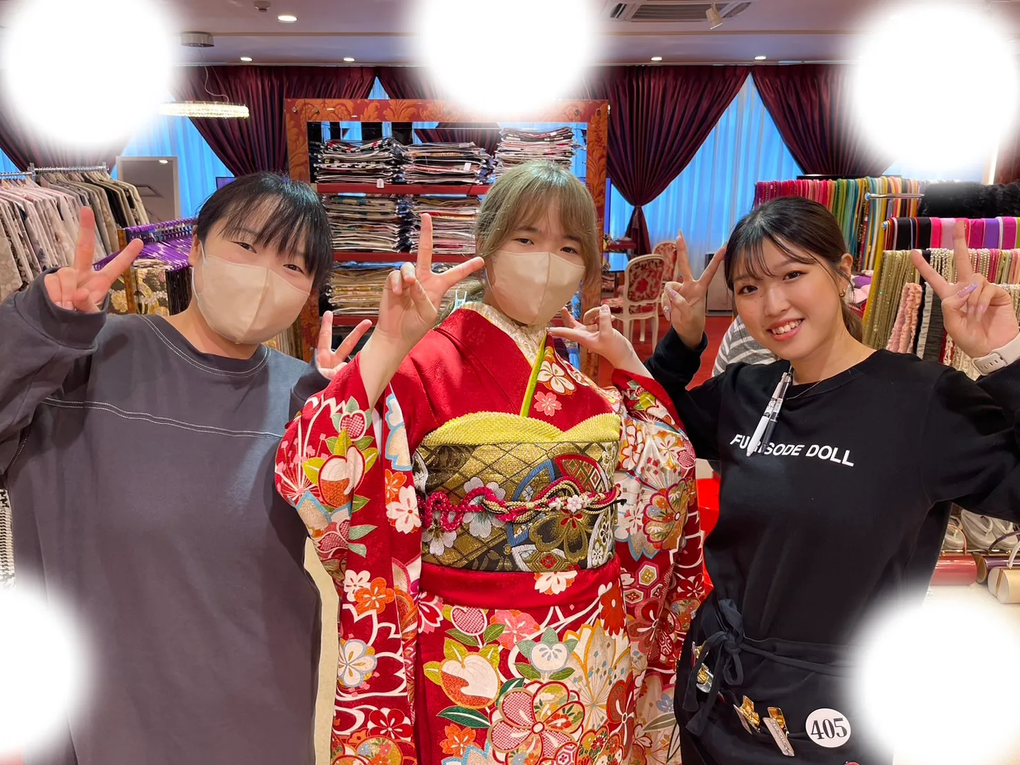 成人式 前撮り 梅田 袴 くすみカラー かわいい イマドキ 淡色 古典 タカゼン 撮影