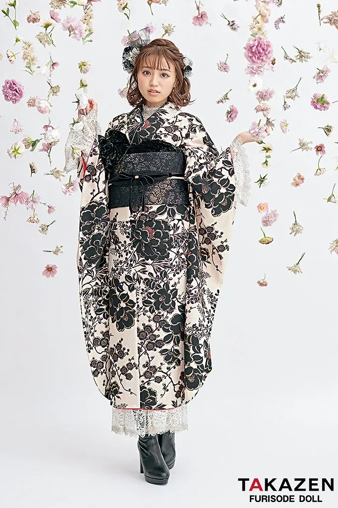 振袖 レンタル 奈良 くすみガーリー かわいい おしゃれ モノトーン