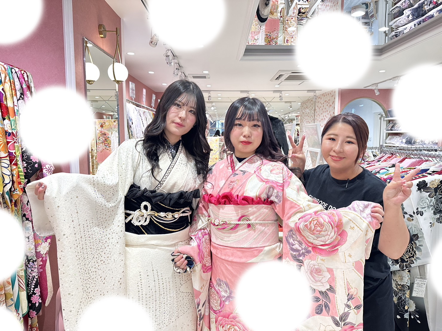 【TAKAZEN姫路店】♡11日 まだ間に合う!2024年成人の白黒モノトーンのレトロで可愛い振袖姫ちゃん♡