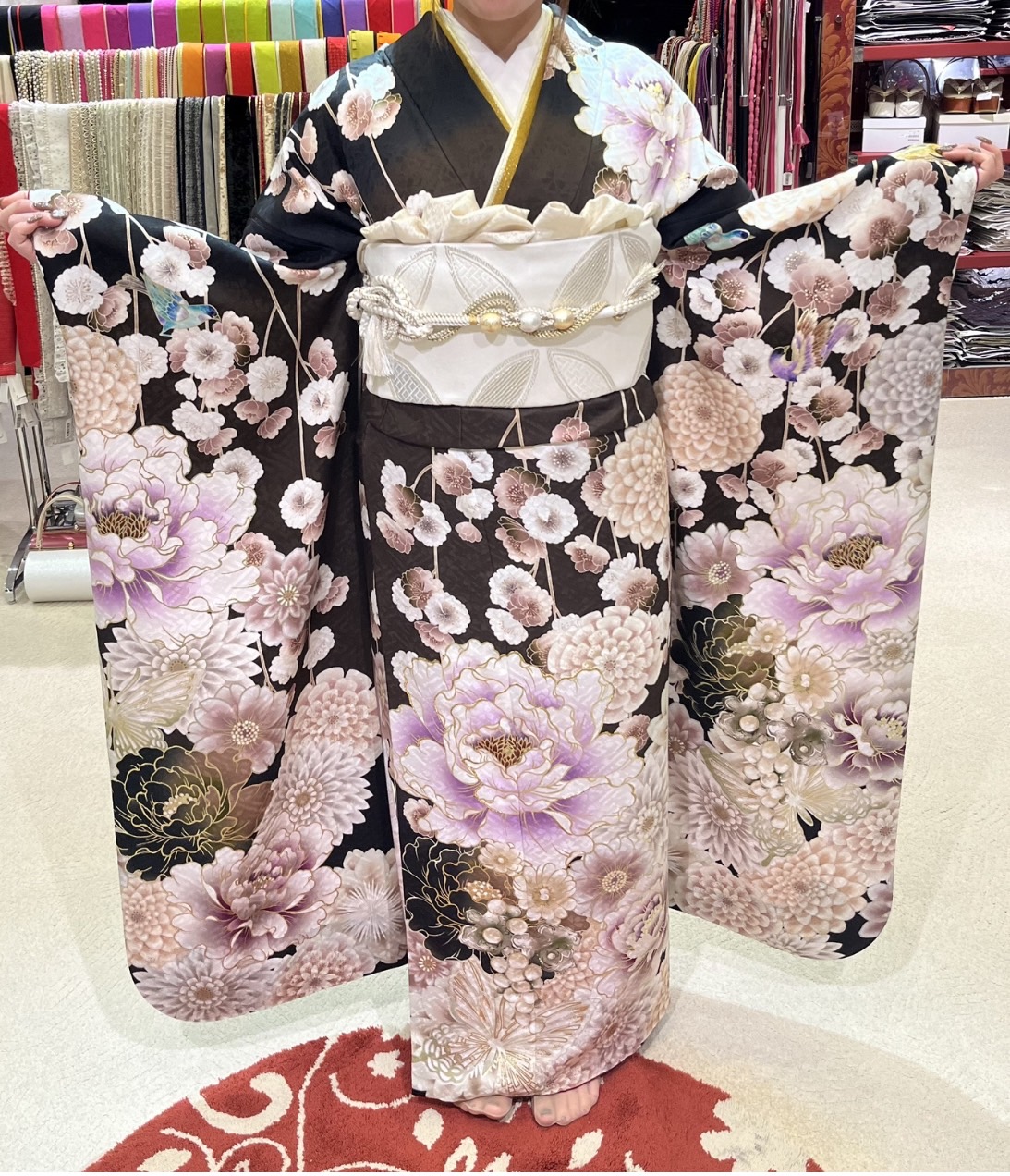 成人式 前撮り 梅田 袴 くすみカラー かわいい イマドキ 淡色 古典 タカゼン 撮影