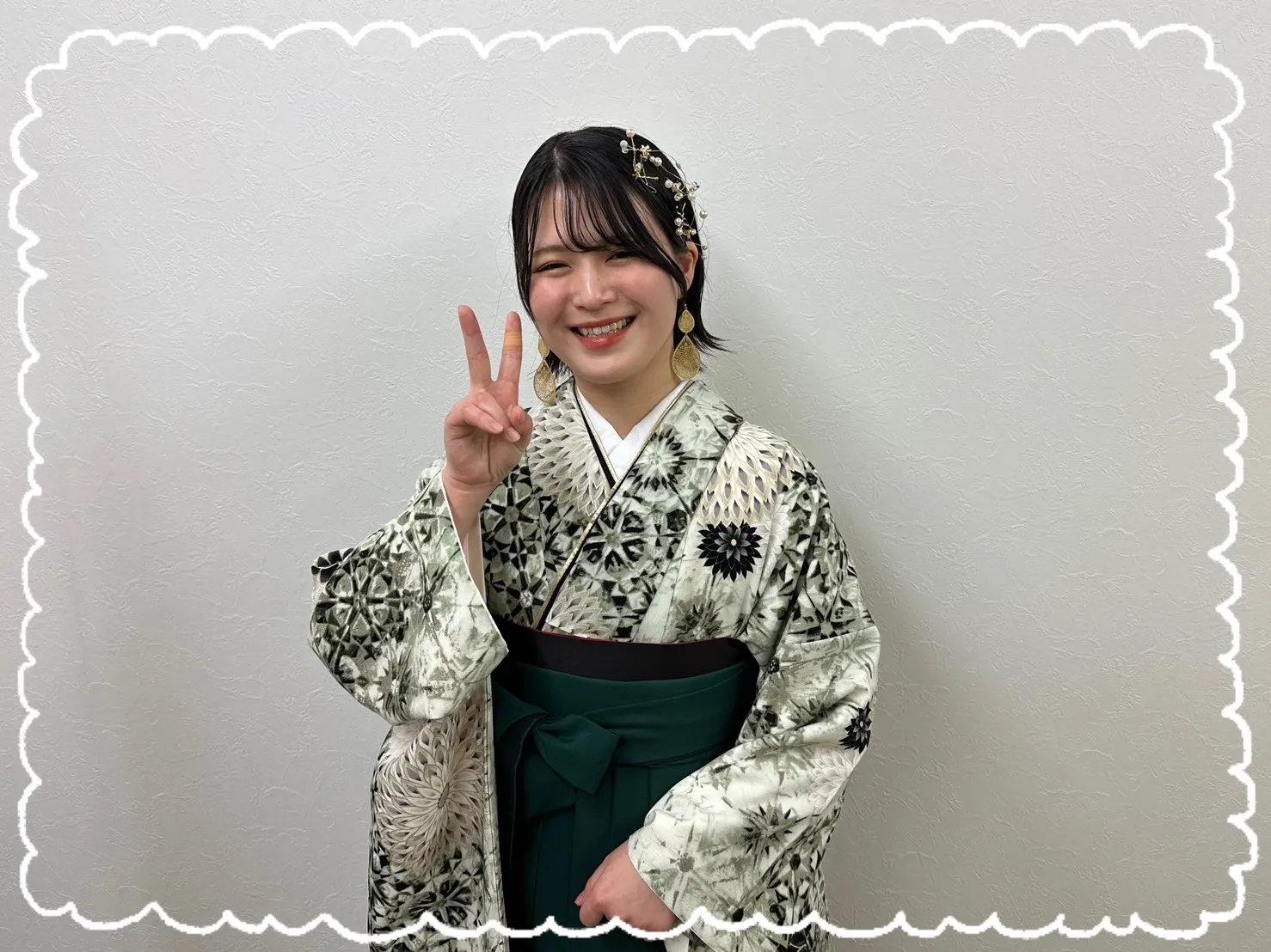 袴 前撮り撮影会 レンタル シック レトロ オシャレ 緑