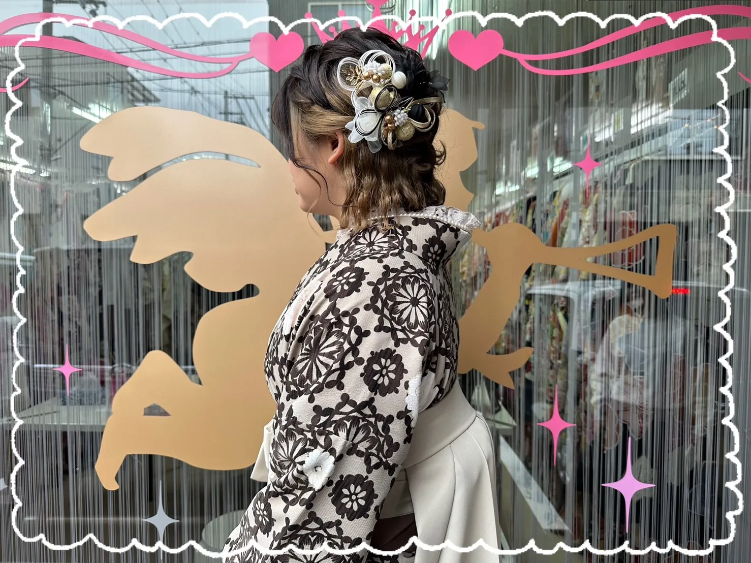 袴 前撮り撮影会 レンタル おしゃれ かわいい ベージュ ブラウン
