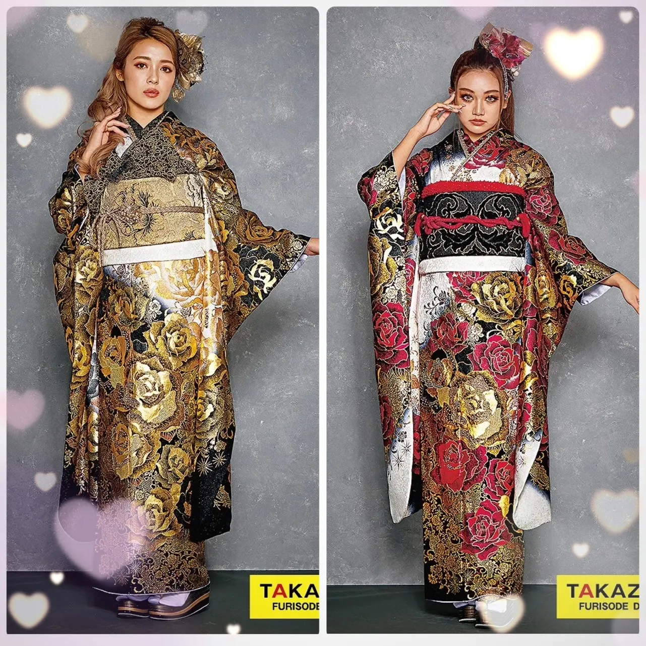 【TAKAZEN橿原店】10日♡使っているスワロフスキーはなんと2000個以上!モードのキラキラバラ柄お振袖のご紹介♡