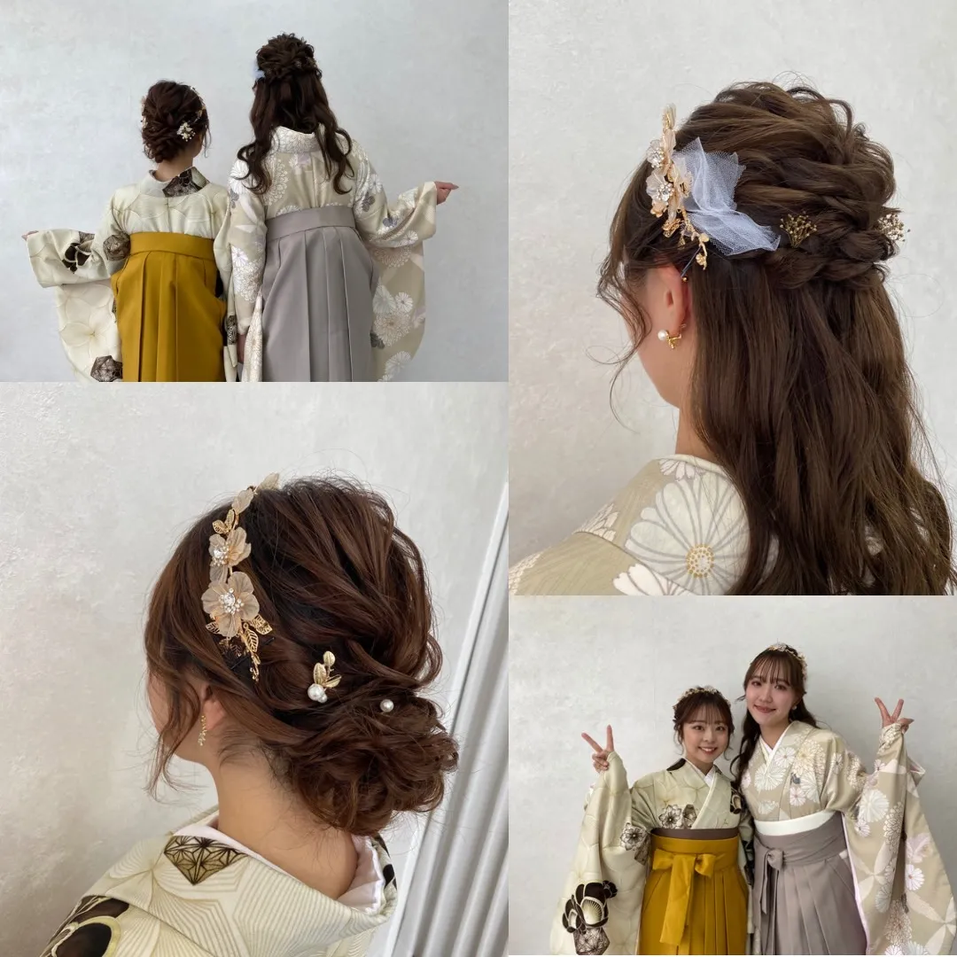 【TAKAZEN橿原店】8日♡お揃いの髪飾りで可愛い双子ショットのご紹介♡