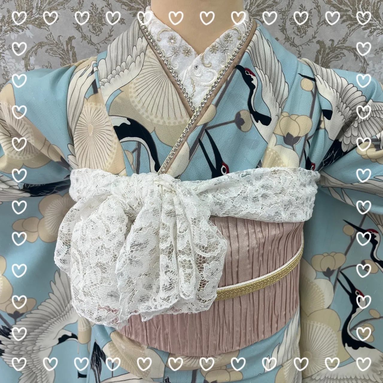 【TAKAZEN橿原店】13日♡2025年成人向け個性派さんにもおすすめふんわりガーリーな小物を合わせたレトロお振袖コーディネート♡