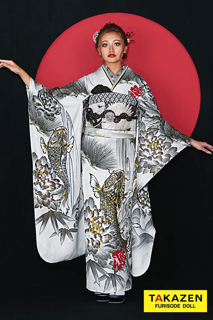 TAKAZEN 成人式振袖レンタル ジャパンモード 墨絵